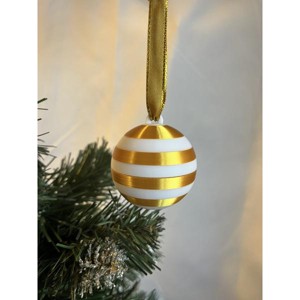 3D Nyomtatott Gömb Karácsonyfadísz Arany, Karácsony, Karácsonyi lakásdekoráció, Karácsonyfadíszek, , MESKA