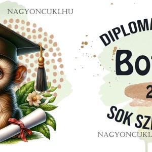 Névvel kérhető Maki - 2026 évi Ballagásra mintás persely - otthon & életmód - dekoráció - asztal és polc dekoráció - persely - Meska.hu
