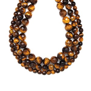 Tigrisszem fazettált golyó 10mm  ékszerkészítő alapanyag (füzér), Kellékek & szerszámok, Ásvány alapanyag, Ásványfüzér, , MESKA