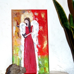 Őrzőangyal-segítő festmény - művészet - festmény - akril - Meska.hu
