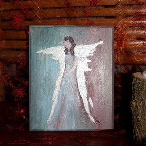 Védőangyal-Segítő festmény - művészet - festmény - akril - Meska.hu
