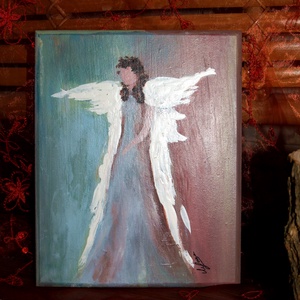 Védőangyal-Segítő festmény, Művészet, Festmény, Akril, Festészet, MESKA