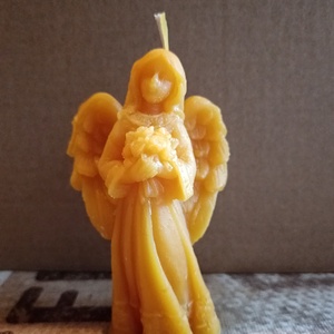 Méhviasz angyal gyertya 10 cm, Karácsony, Adventi díszek, Adventi gyertyadíszek és koszorúdíszek, Gyertya-, mécseskészítés, MESKA
