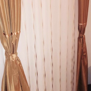 Nyírt mintás (shearly) függöny karamell taft sötétítővel egyben készre varrva 3,5m széles, Otthon & Életmód, Lakástextil, Függöny és kiegészítő, Függöny, Varrás, MESKA