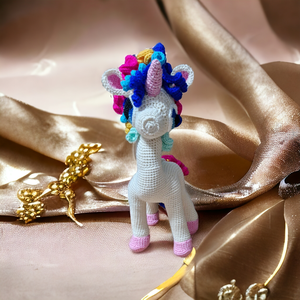 Unicornis Amigurumi technikával kézzel horgolt  - játék & sport - plüssállat & játékfigura - unikornis - Meska.hu