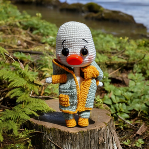 Mr.Duck Amigurumi technikával kézzel horgolt kacsa  - játék & sport - plüssállat & játékfigura - madár - Meska.hu