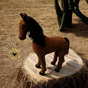 Horgolt élethű ló amigurumi  - játék & sport - plüssállat & játékfigura - ló - Meska.hu