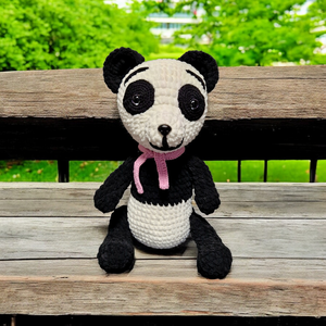Amigurumi technikával kézzel horgolt Panda Maci  - játék & sport - plüssállat & játékfigura - maci - Meska.hu