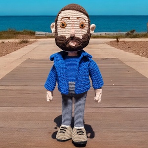 Amigurumi technikával horgolt Hasonmás figura: Bud Spencer , Játék & Sport, Plüssállat & Játékfigura, Ember, Horgolás, MESKA