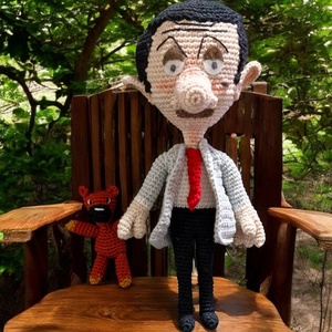 Mr.Bean mese és Teddy macija figura  - Meska.hu