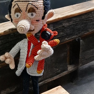 Mr.Bean mese és Teddy macija figura  - játék & sport - plüssállat & játékfigura - ember - Meska.hu