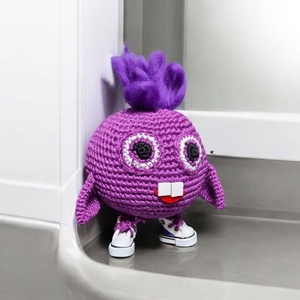Horgolt Sparkly a gyemekek fogmosását elősegítő cukiság  - játék & sport - készségfejlesztő és logikai játék - oktató játékok - Meska.hu