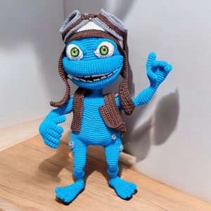 Amigurumi horgolt Crazy Frog  - játék & sport - plüssállat & játékfigura - béka - Meska.hu