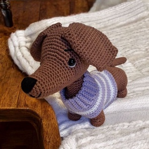 Amigurumi horgolt Tacskó , Játék & Sport, Plüssállat & Játékfigura, Kutya, Horgolás, MESKA