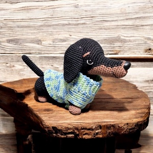 Amigurumi horgolt Tacskó  - Meska.hu
