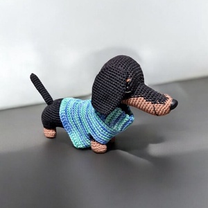 Amigurumi horgolt Tacskó  - játék & sport - plüssállat & játékfigura - kutya - Meska.hu