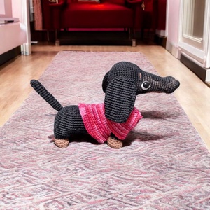 Amigurumi horgolt Tacskó  - játék & sport - plüssállat & játékfigura - kutya - Meska.hu