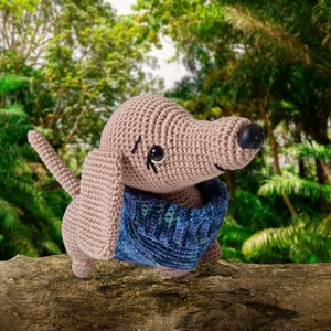 Amigurumi horgolt Tacskó  - játék & sport - plüssállat & játékfigura - kutya - Meska.hu