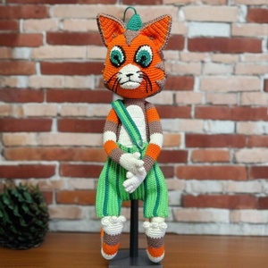 Findusz macska Amigurumi horgolt  - játék & sport - plüssállat & játékfigura - cica - Meska.hu
