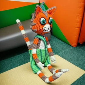 Findusz macska Amigurumi horgolt  - játék & sport - plüssállat & játékfigura - cica - Meska.hu