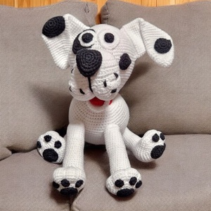 Amigurumi horgolt foltos kutya - játék & sport - plüssállat & játékfigura - kutya - Meska.hu
