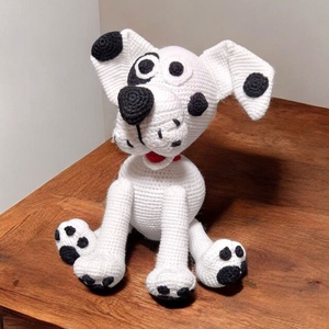 Amigurumi horgolt foltos kutya - játék & sport - plüssállat & játékfigura - kutya - Meska.hu