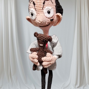 Mr.Bean mese és Teddy macija figura , Játék & Sport, Plüssállat & Játékfigura, Ember, Horgolás, MESKA