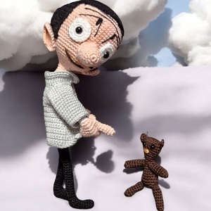 Mr.Bean mese és Teddy macija figura  - játék & sport - plüssállat & játékfigura - ember - Meska.hu