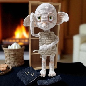 Amigurumi technikával horgolt Dobby a házimanó  - játék & sport - plüssállat & játékfigura - manó - Meska.hu