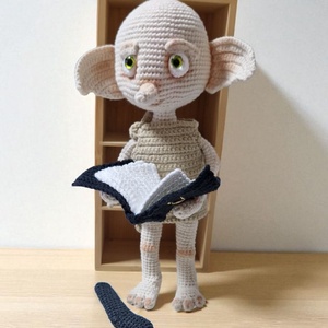 Amigurumi technikával horgolt Dobby a házimanó  - játék & sport - plüssállat & játékfigura - manó - Meska.hu