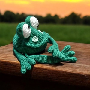 Amigurumi horgolt Béka  - játék & sport - plüssállat & játékfigura - béka - Meska.hu