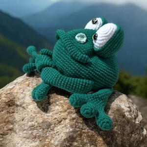 Amigurumi horgolt Béka  - játék & sport - plüssállat & játékfigura - béka - Meska.hu