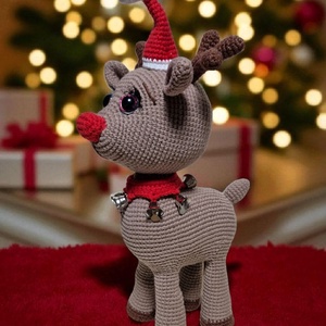 Amigurumi horgolt Rénszarvas - játék & sport - plüssállat & játékfigura - más figura - Meska.hu