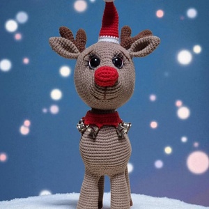 Amigurumi horgolt Rénszarvas - játék & sport - plüssállat & játékfigura - más figura - Meska.hu
