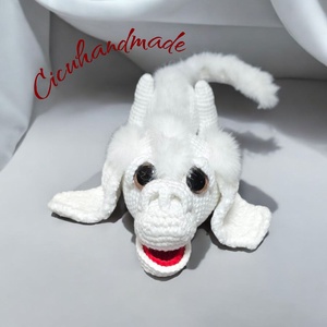 Amigurumi horgolt Falkor a szerencsehozó sárkány  - játék & sport - plüssállat & játékfigura - plüss sárkány - Meska.hu