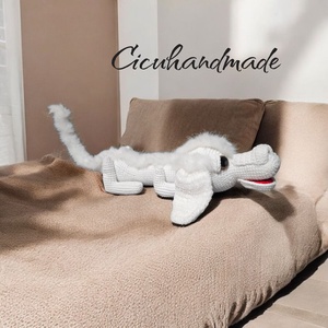 Amigurumi horgolt Falkor a szerencsehozó sárkány  - játék & sport - plüssállat & játékfigura - plüss sárkány - Meska.hu