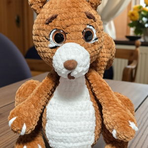 Amigurumi horgolt Mókus zsenília fonalból  - játék & sport - plüssállat & játékfigura - más figura - Meska.hu