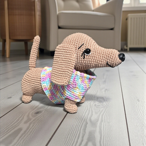 Amigurumi horgolt Tacskó  - játék & sport - plüssállat & játékfigura - kutya - Meska.hu