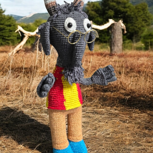 Kecske horgolt - játék & sport - plüssállat & játékfigura - plüss mesefigurák - Meska.hu