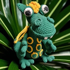 Dragon horgolt - játék & sport - plüssállat & játékfigura - plüss mesefigurák - Meska.hu