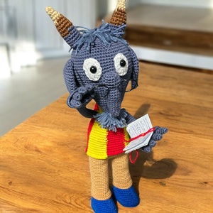 Kecske horgolt - játék & sport - plüssállat & játékfigura - plüss mesefigurák - Meska.hu