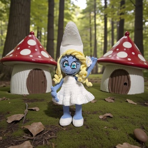 Törpilla a Hupikék törpikék meséből - játék & sport - plüssállat & játékfigura - plüss mesefigurák - Meska.hu