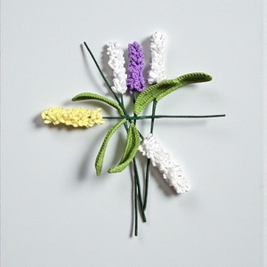 Levendula horgolt  - otthon & életmód - dekoráció - virágdekoráció - virágdíszítő kellékek - Meska.hu