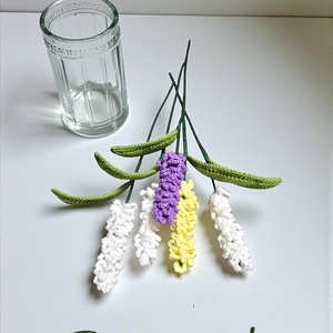 Levendula horgolt  - otthon & életmód - dekoráció - virágdekoráció - virágdíszítő kellékek - Meska.hu