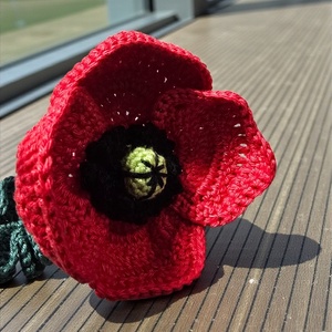 Horgolt Pipacs - otthon & életmód - dekoráció - virágdekoráció - virágdíszítő kellékek - Meska.hu