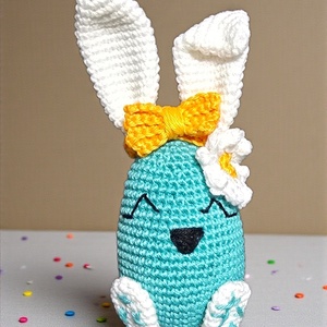 Horgolt amigurumi tojás Nyuszi  - otthon & életmód - dekoráció - húsvéti asztaldíszek - Meska.hu