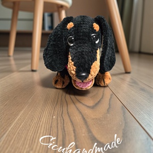 Amigurumi horgolt Tacskó  - játék & sport - plüssállat & játékfigura - kutya - Meska.hu