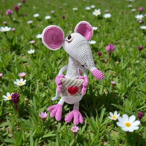 Amigurumi horgolt Patkány  - játék & sport - plüssállat & játékfigura - egér - Meska.hu