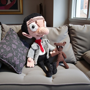 Mr.Bean mese és Teddy macija figura  - játék & sport - plüssállat & játékfigura - plüss mesefigurák - Meska.hu