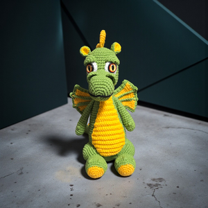 Amigurumi horgolt Sárkány , Játék & Sport, Plüssállat & Játékfigura, Plüss sárkány, Horgolás, MESKA